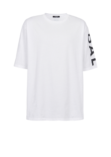 T-shirt oversize in cotone con logo Balmain