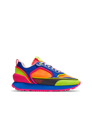 Sneakers Racer multicolor in camoscio, nylon e mesh