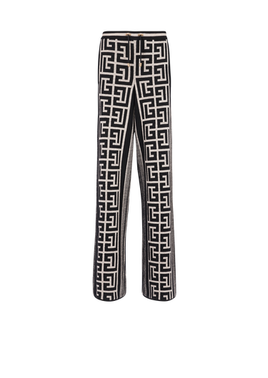 Pantaloni larghi con monogramma Balmain