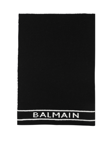 Sciarpa in lana con logo Balmain