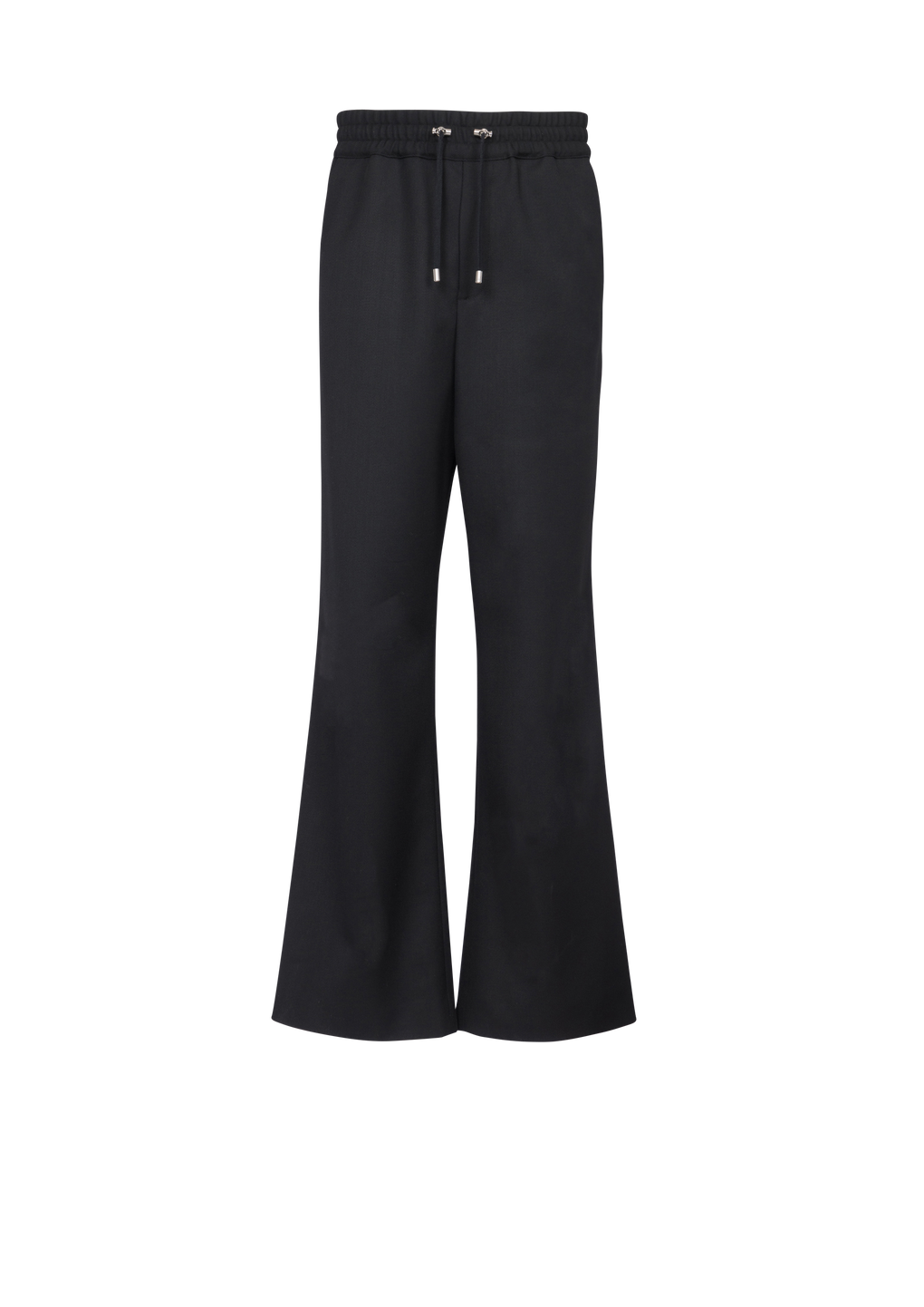 Pantaloni stile pigiama in lana, nero, hi-res