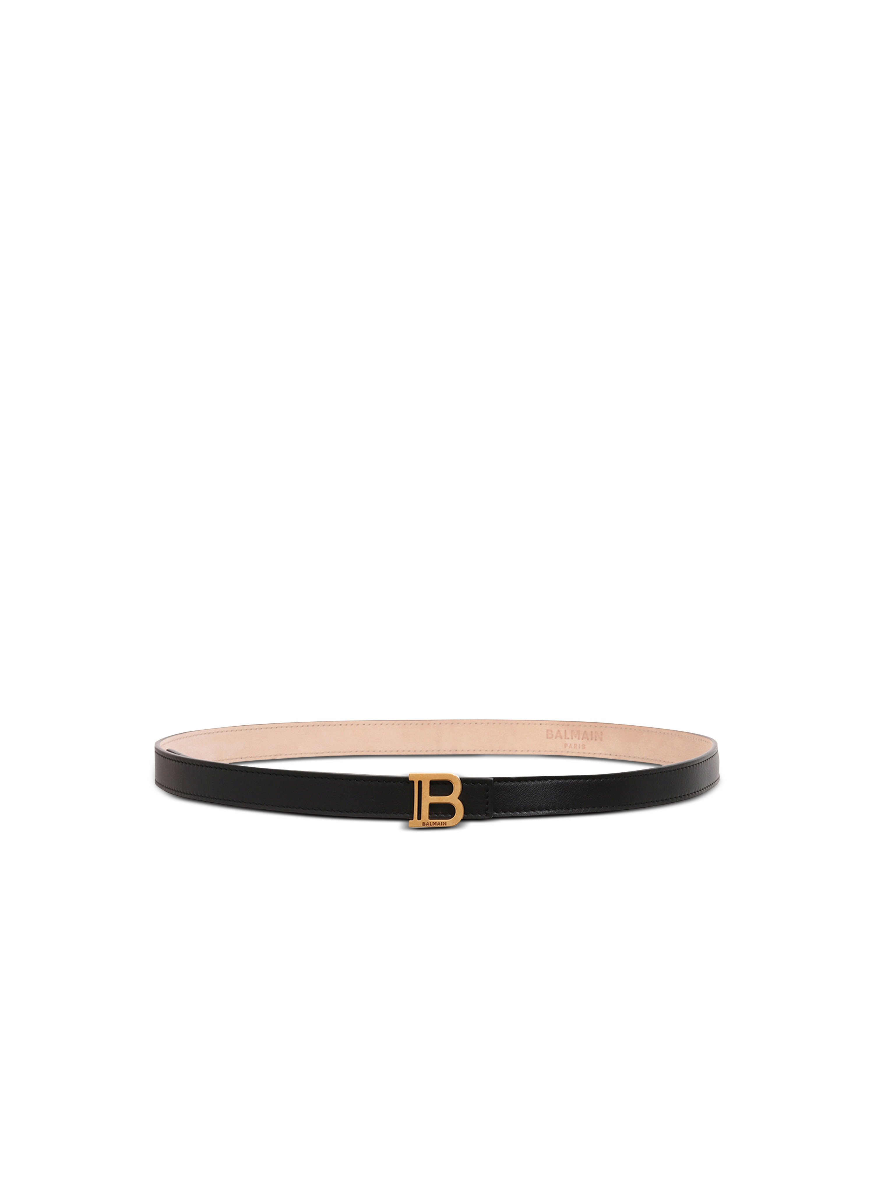 Cintura B-Belt in pelle liscia, nero
