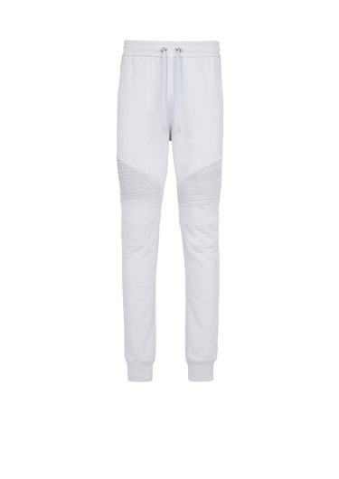 Pantaloni da jogging in cotone con logo Balmain stampato