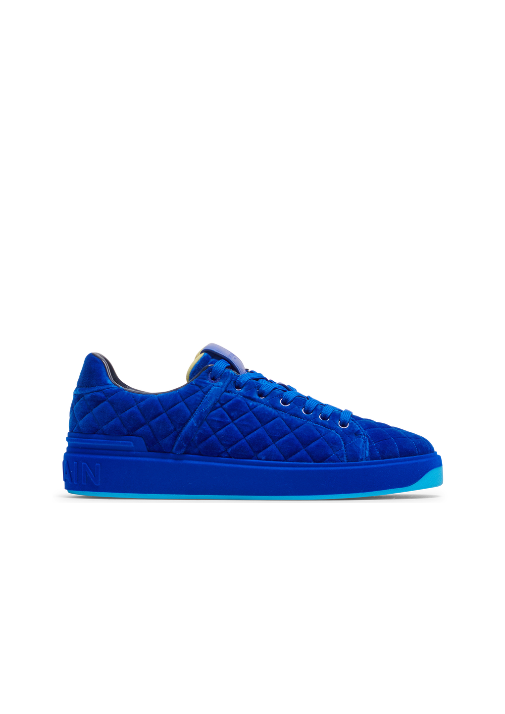 Sneakers B-Court in velluto trapuntato, blu, hi-res