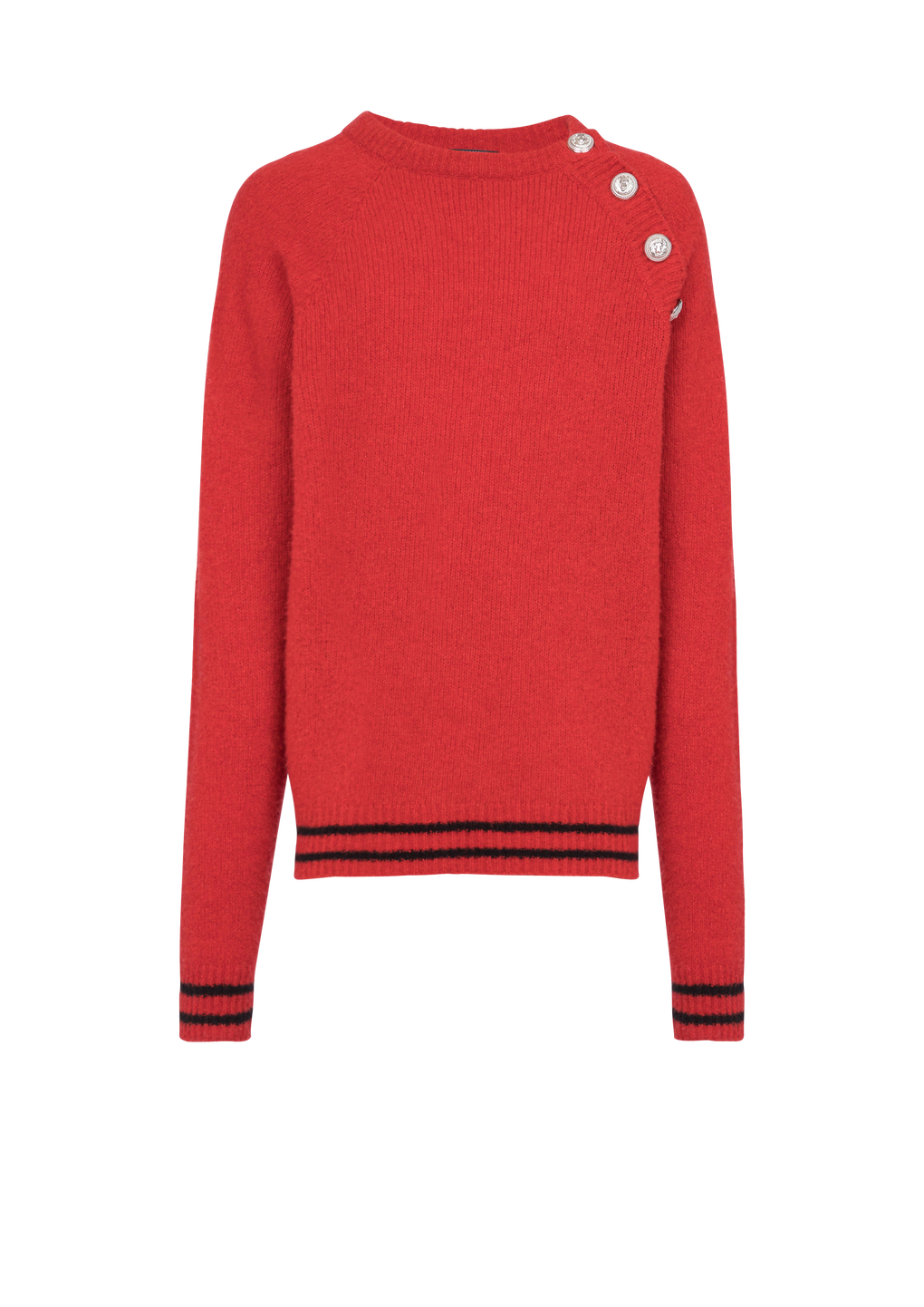 Pullover in cashmere, rosso, hi-res