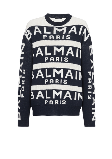 Pullover ricamato con logo Balmain Paris