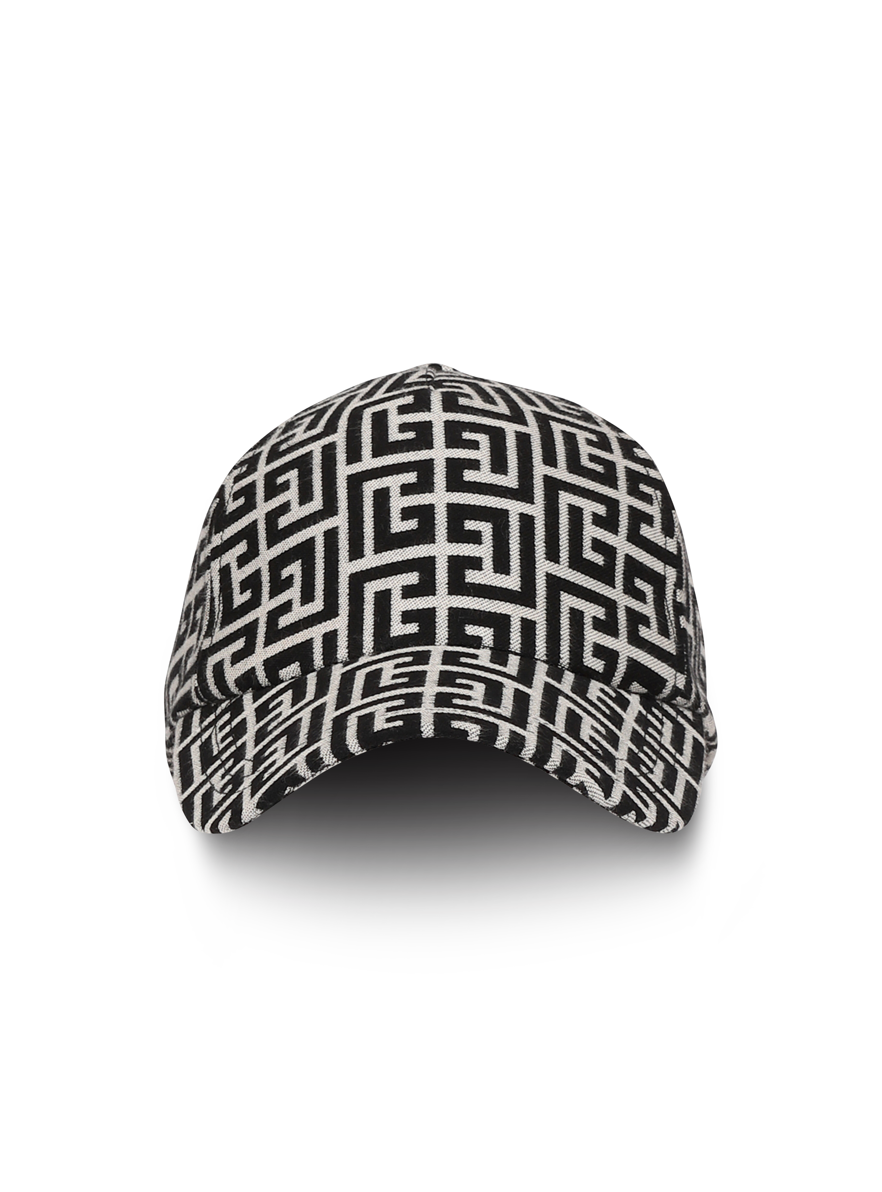 Cappellino in cotone con monogramma Balmain, nero