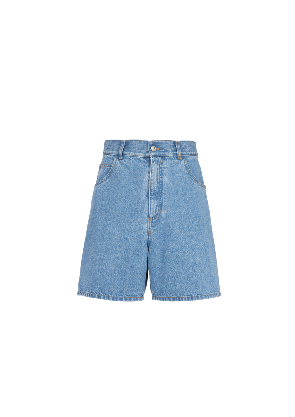 Shorts oversize in denim, blu, hi-res