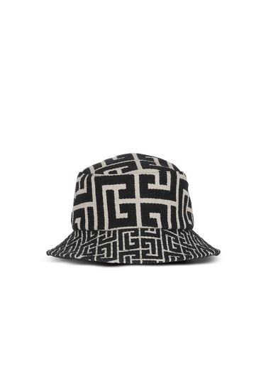Cappello da pescatore jacquard con monogramma Balmain
