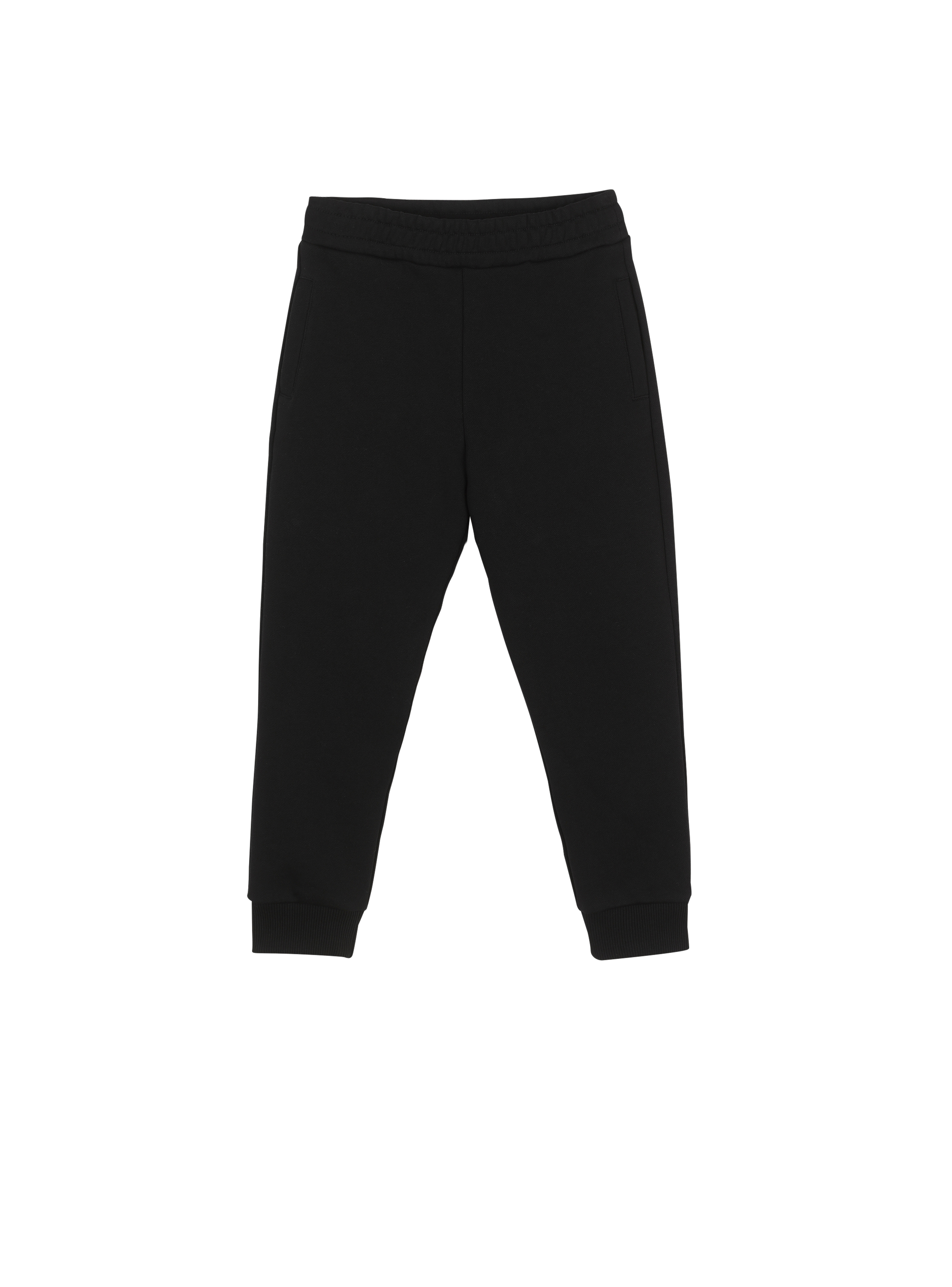 Pantaloni da jogging in cotone con logo Balmain, nero