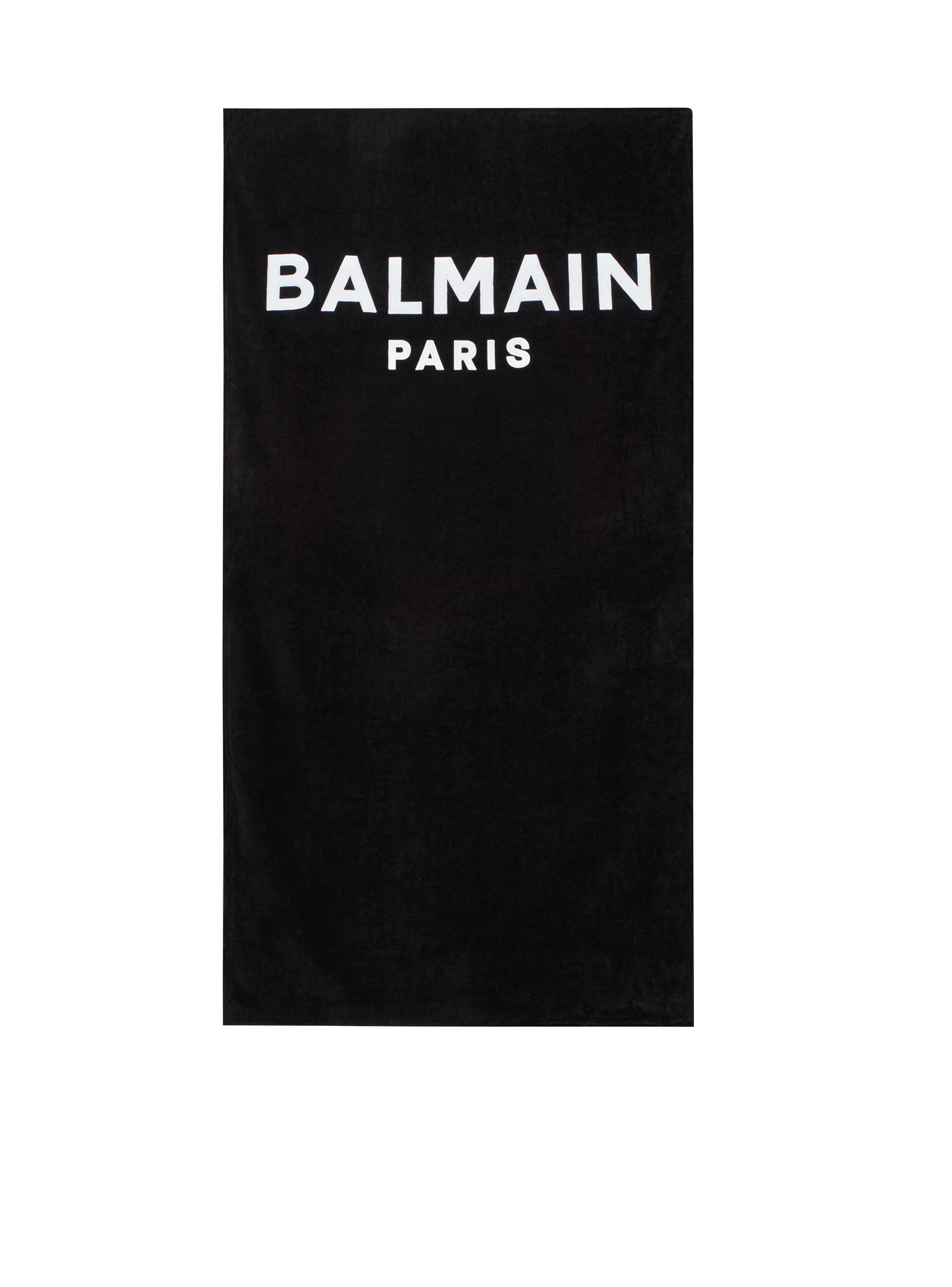 Telo mare con logo Balmain stampato, nero